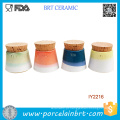 Vasilhas de chá de cerâmica pequena conjunto de 4 jarra de cerâmica
